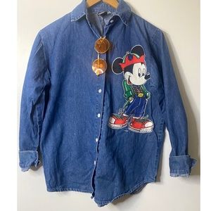Mickey unlimited, Vintage Mickey x jerry Leigh denim button up